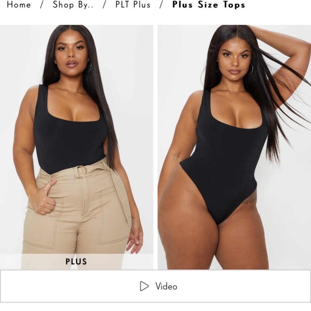 Pretty Little Things Plus Size 22 Thong Bodysuit